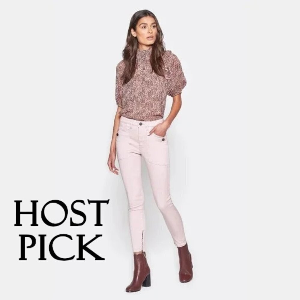 NWT Joie light pink slim fit crop leg skinny jeans, 27